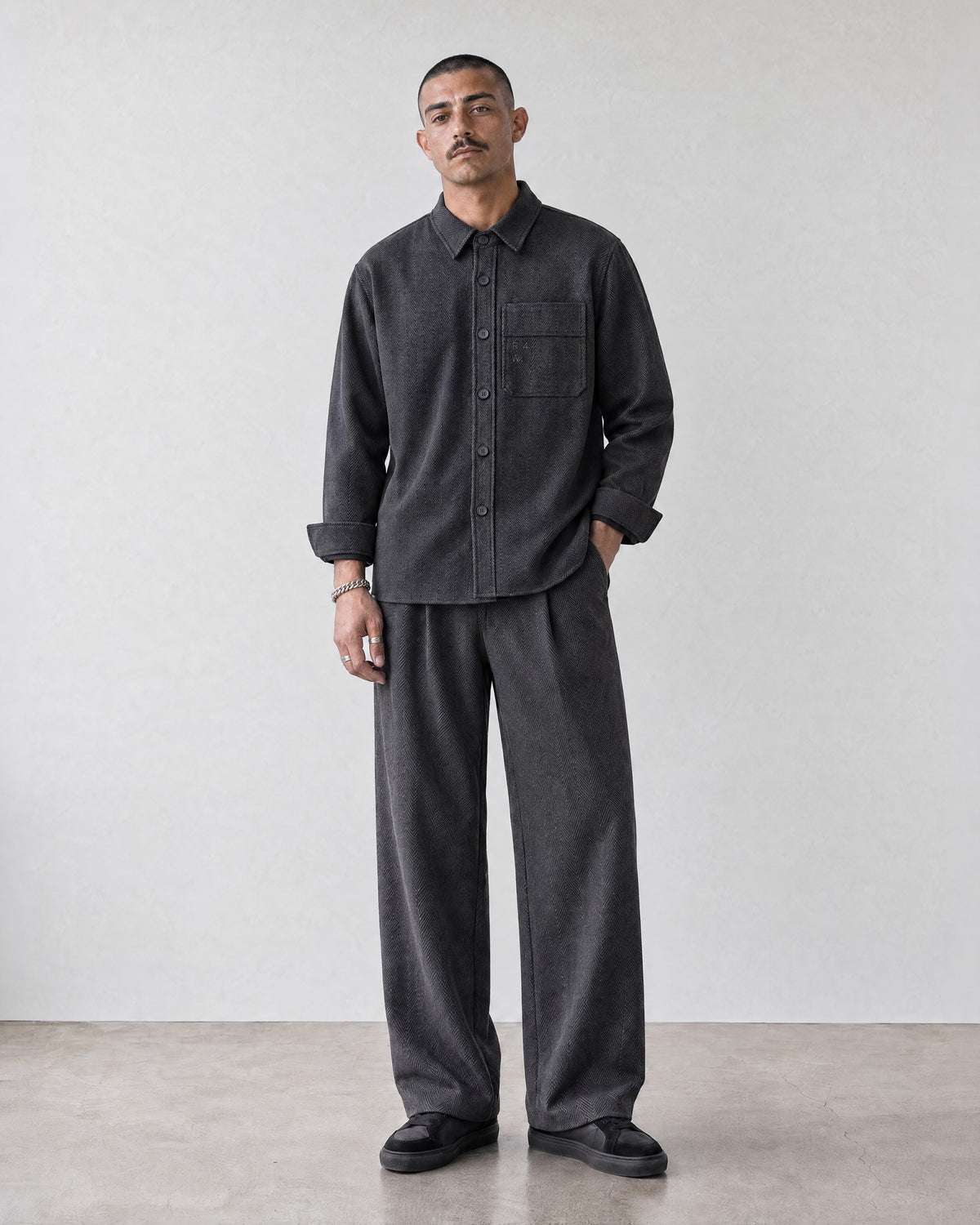 Heringbone Grey